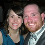 Dave & Jess are so happy that they got some cake.