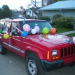 We were going to decorate the Jeep, but I guess Kristin keeps it this way.