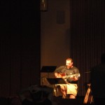 Dave preparing for his post-graduation concert.