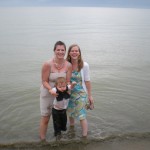 Finally, Anna pushed Ryland into the lake.