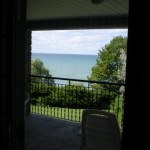 The view from our room. That's Lake Ontario.