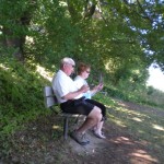 These folks sat down next to us and spent the entire hour on their separate smartphones. Kids these days.